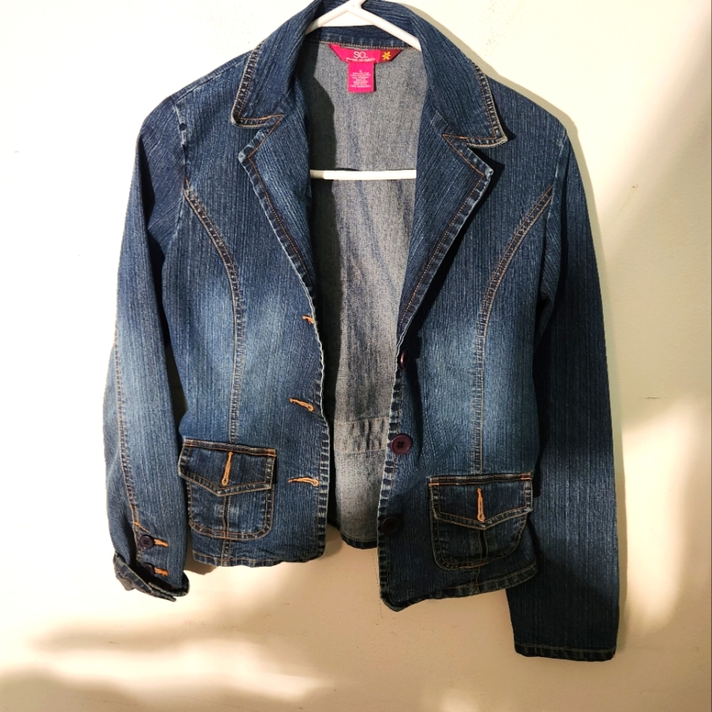 SO womens jean jacket size small